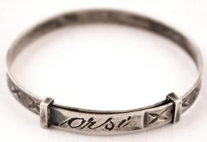 Ezüst(Ag) keresztelési karkötő, "Orsi" névvel, jelzett, 3,2 g