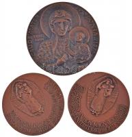 3db II. János Pál pápát ábrázoló emlékérem, egyik lengyel, közte 1980. "A Magyarok Nagyasszonya...