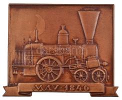 Csúcs Viktória (1934-) DN "MÁV 1846 - Derű" préselt rézlemez (84x68mm) T:2