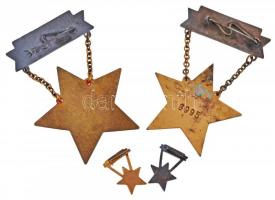 ~1950. "Szakma Kiváló Dolgozója" zománcozott fém jelvény miniatűrrel + "Szakma Kiváló...