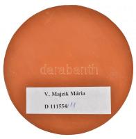 V. Majzik Mária (1949-) 1992. "Erkel Napok Budakeszi 1992" kerámia plakett (135mm) T:2