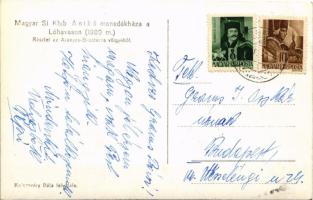 Lóhavas, Podu Calului; Magyar Sí Klub Anikó menedékháza, Kolozsváry Béla felvétele / ski club rest h...