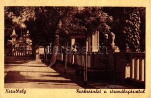 Keszthely, park, strandbejárat (EK)