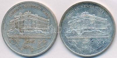 1992. 200Ft Ag "MNB" (2x) T:2,2-