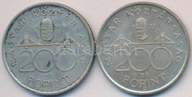 1993. 200Ft Ag "MNB" (2x) T:2,2-