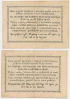 1849. 15kr + 30kr "Kossuth bankó" T:III