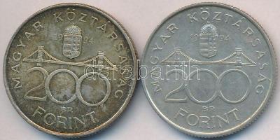 1994. 200Ft Ag "Deák" (2x) T:2,2-