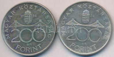 1994. 200Ft Ag "Deák" (2x) T:2,2-