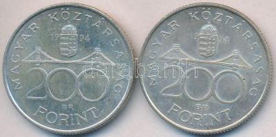 1994. 200Ft Ag "Deák" (2x) T:2,2-