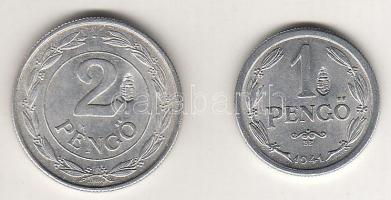 1941. 1P+2P "koronás-címeres" ellenjeggyel T:2/3