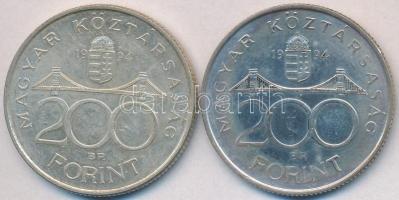 1994. 200Ft Ag "Deák" (2x) T:2,2-