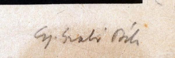 Gy. Szabó Béla (1905-1985):Frusinka (1936), leányportré, fametszet,jelzett, üvegezett keretben, 21x1...