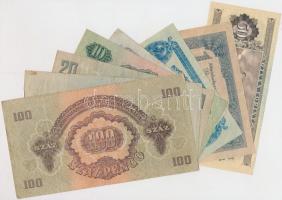 1944. 1P + 2P + 5P + 10P + 20P + 50P + 100P "A Vörös Hadsereg Parancsnoksága" + 1986. 50Ft...