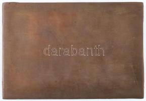 1925. "Magyar Testnevelési Főiskola 1925" Br emlékplakett sérült dísztokban (107x74mm) T:2