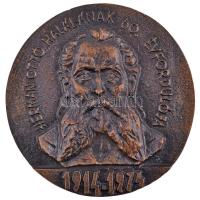 Tóta Gyula (1912-1988) 1974. "Herman Ottó halálának 60. évfordulója - 1914-1974." Br emlékplakett (106mm) T:2