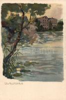 Salzburg, Leopoldskron / castle, litho
