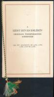 1938 A Szent István emlékév országos ünnepségeinek sorrendje, programfüzet, 16p