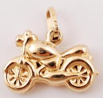 Arany medál: motor, Au., 1,8gr,14K, jelzett/Gold medal: motorcycle, Au 1,8gr, marked