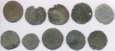 10db-os denár tétel, benne hamisak is! T:vegyes
10pcs of Hungarian denar coins, between them fake co...