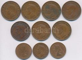 Ausztrália 1943-1954. 1/2p-1p (10x) T:2,2-
Austrialia 1943-1954. 1/2 Penny - 1 Penny (10x) C:XF,VF