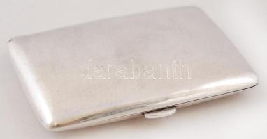 Ezüst cigarettatárca, Ag., 54gr.,jelzett, 6,5x9cm/ Ornate, silver cigarette case, Ag., 54gr., marked