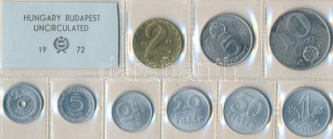 1972. 2f-10Ft 9db klf érmés forgalmi sor fóliatokban T:1