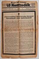 1927 Az Új Nemzedék IX. évfolyamának 77. száma, címlapon Prohászka Ottokár búcsúztatására írt cikkel