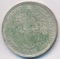 1938. 2P Ag "Madonna" T:2- patina
Adamo P7