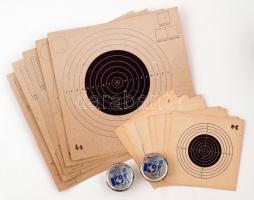 2 db légpuskalőszer, táblákkal