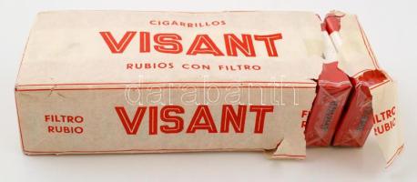 Cigarrillos Visant, kubai szivarka, 10 doboz, eredeti kissé szakadt csomagolásban/ Cigarrillos VisaNet, Cuban cigars, 10 Box, slightly torn original packaging