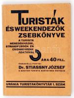 Turisták és weekendezők zsebkönyve. A turista menedékházak, strandfürdők és csónakházak adataival. Összeáll. Dr. Stiassny József. Bp. (1932) Uránia Ny. 128 l., 2 mell. Kiadói papírborítóban