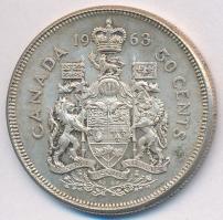 Kanada 1963. 50c Ag "II. Erzsébet" T:2  Canada 1963. 50 Cents Ag "Elizabeth II" C:XF