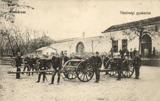 Komárom, Tüzérségi gyakorlat; kiadja Spitzer Sándor / Hungarian artillery, field practice (EB)
