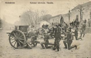 Komárom, Katonai üdvözlet. Tüzelés / Hungarian artillery, field practice