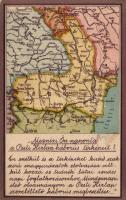 Megnézi Ön naponta a Pesti Hírlap háborús térképeit?; A romániai háború térképe; kiadja a Pesti Hírlap / Map of the Romanian war