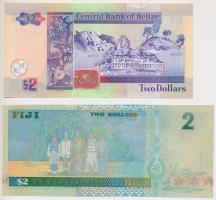 Vegyes: Belize 2011. 2$ + Fiji-szigetek 2007. 2$ T:I
Mixed: Belize 2011. 2 Dollars + Fiji Islands 2...