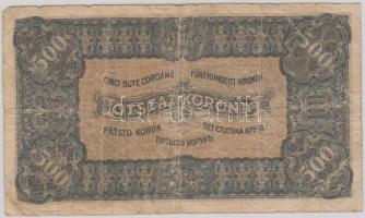 1923. 500K "T.W." jelöléssel, nyomdahely nélküli T:III,III-