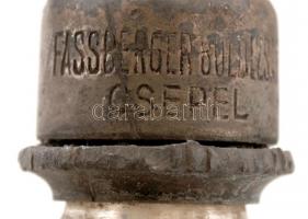 "Dreher-Haagenmacher első magyar részvényserfőzde, Budapest" feliratú nagyméretű szódásüve...