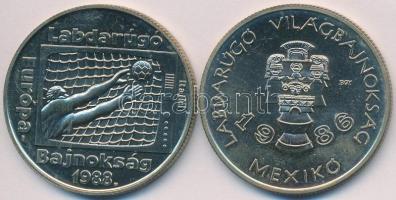 1985. 100Ft alpakka "Mexikói Labdarúgó VB" + 1988. 100Ft "Labdarúgó EB / Kapus" ...