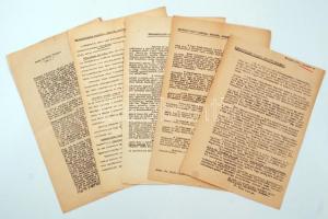 1931-35 Öregludovikások híradója. Körlevél. Beszámoló. 5db