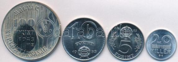 1983. 20f + 5Ft + 10Ft + 100Ft "FAO" T:1,BU