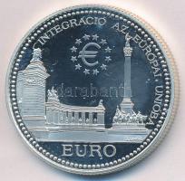 1998. 2000Ft Ag "Integráció az EU-ba - EURO II" sérült tokban tanúsítvánnyal T:PP felületi...