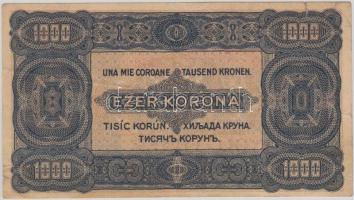 1923. 1000K "8 FILLÉR - NYOLC FILLÉR" felülnyomással T:III,III-