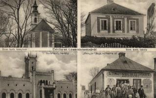 Lesencetomaj, Római katolikus templom, elemi népiskola, Hertelendy kastély, Hangya