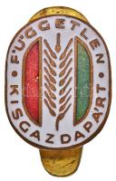 ~1920-1930. "Független Kisgazdapárt" zománcozott fém gomblyukjelvény "BOCZÁN K BP." gyártói jelzéssel (15x12mm) T:1-