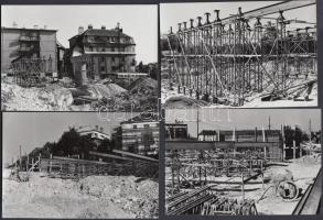 1975 Budapest, BAH csomópont építése, környékének átépítése, 13 db fotó, 9x13 cm