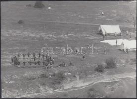 cca 1929 Cserkész tábor a Budai-hegyekben, korabeli negatívról későbbi nagyítás, 13x18 cm