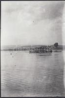 cca 1928 Valódi vízimalom a Dunára telepítve, korabeli negatívról későbbi nagyítás, 18x13 cm