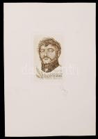 Nagy Árpád Dániel (1922-1985): In memoriam Berzsenyi Dániel, rézkarc, papír, jelzett, 8×5,5 cm