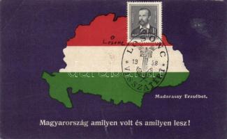 Magyarország amilyen volt és amilyen lesz! Madarassy Erzsébet / Hungarian irredenta, vissza So. Stpl (wet damage)